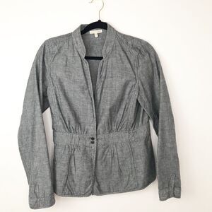 Eileen Fisher cotton‎ button front blazer jacket